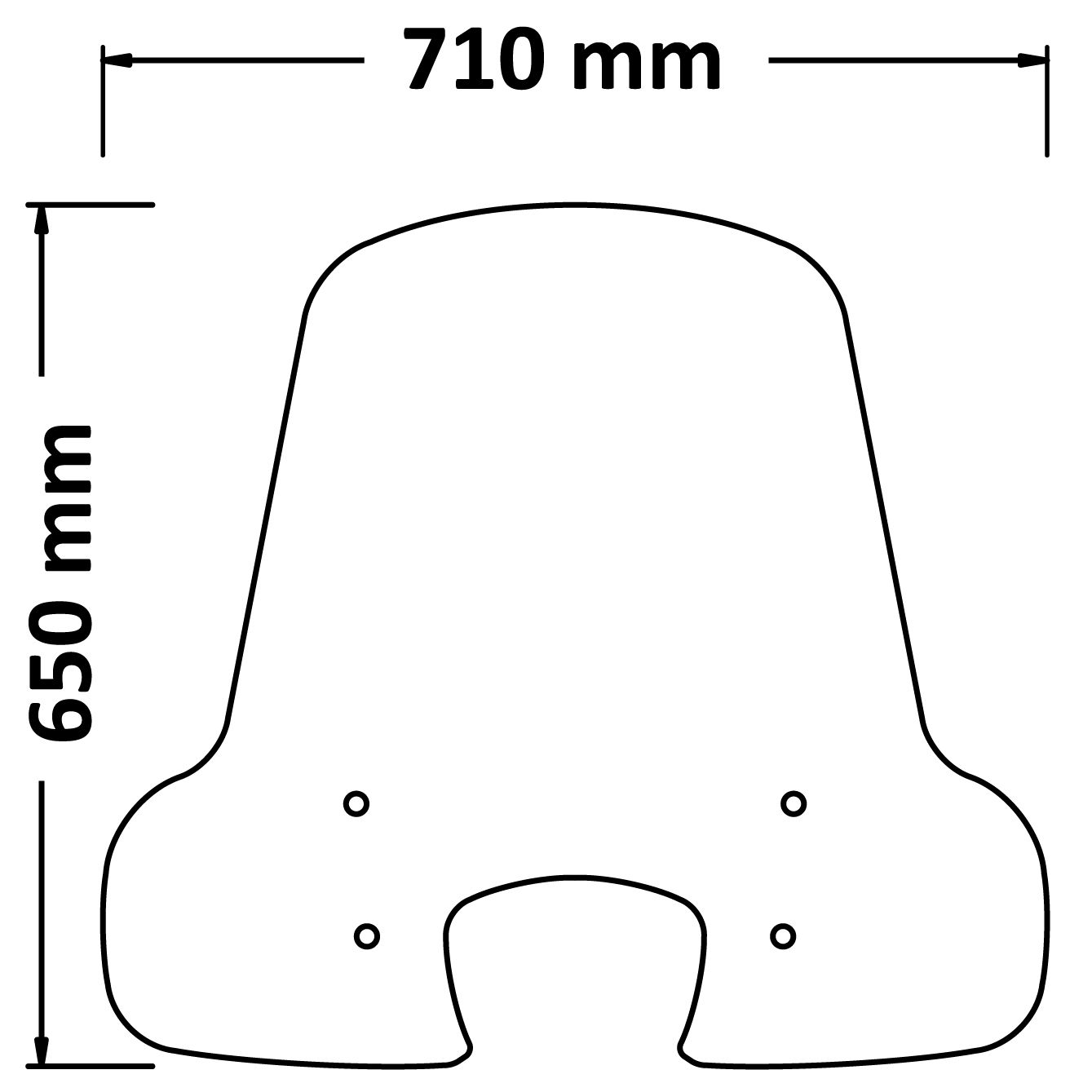 Mittelhohes Windschild klar für Piaggio Liberty (16-)