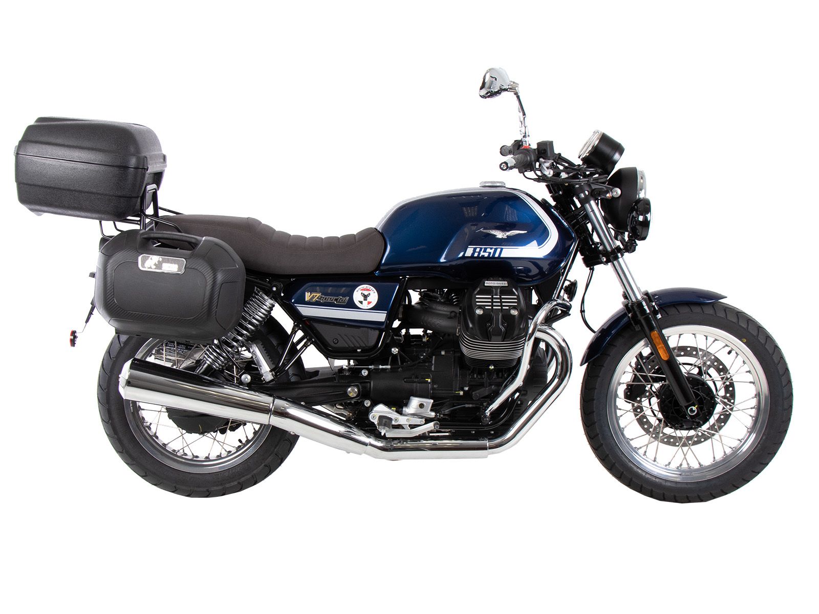 C-Bow Seitenträger chrom für Moto Guzzi V7 850 Special/Stone/Centenario (21-24) Hepco & Becker