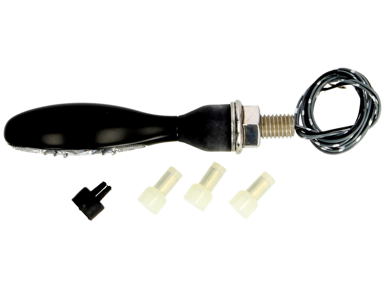 Kellermann Blinker mit Positionslicht, Micro 1000 PL, Stahl, LED, VL/VR, 12 V, schwarz seidenmatt