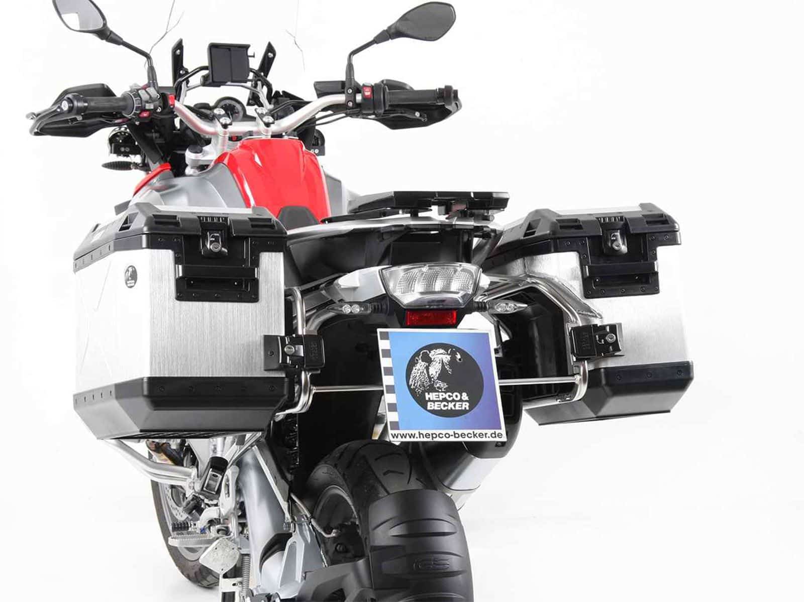 Kofferträgerset Cutout Träger inkl. Kofferset Xplorer Cutout silber für BMW R 1200 GS LC Adventure