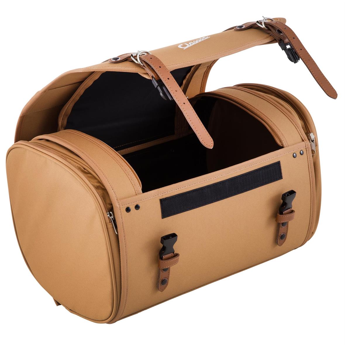 Tasche "Classic" groß für Gepäckträger für Vespa - braun, nylon
