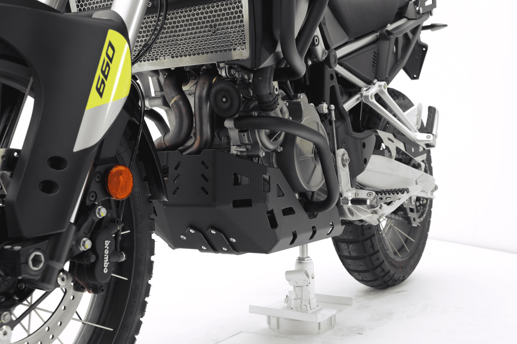 Aluminium-Motorschutz schwarz für Aprilia Tuareg 660