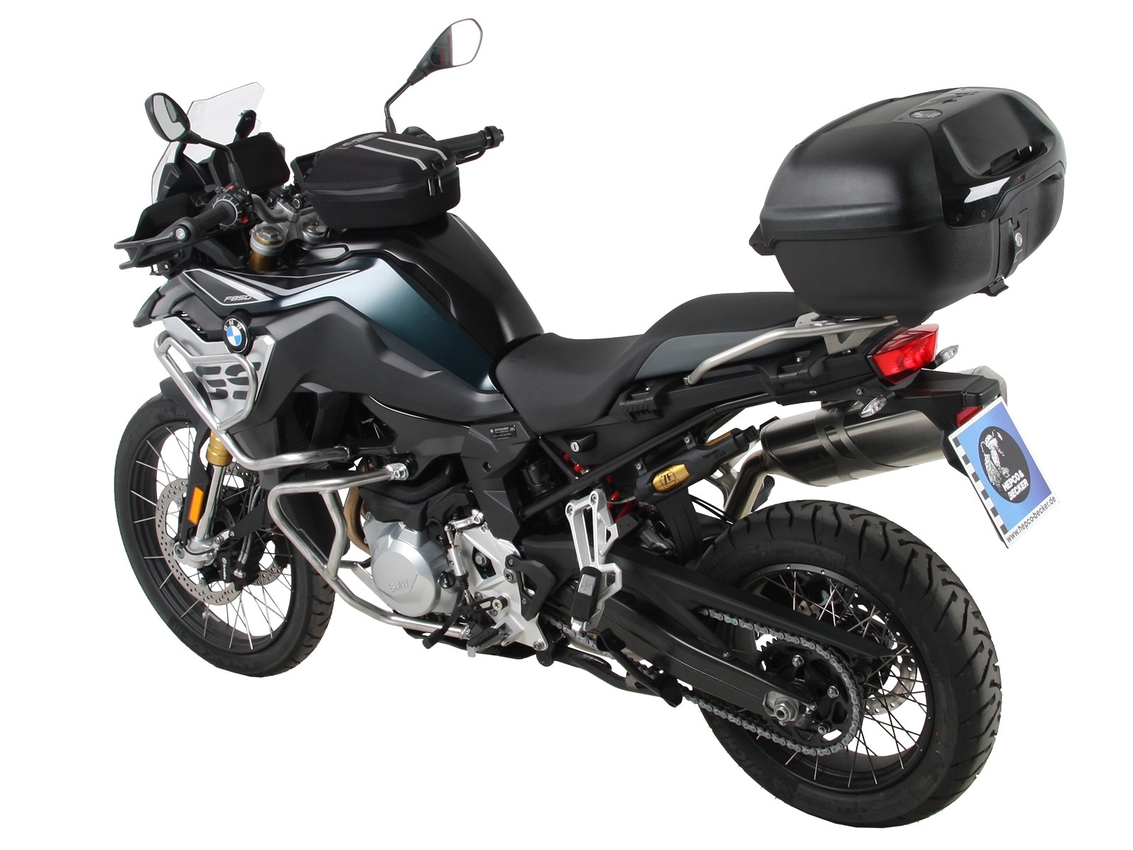 Alurack Topcase-Träger für Kombination mit Original-Zubehörgepäckbrücke schwarz für BMW F 850 GS