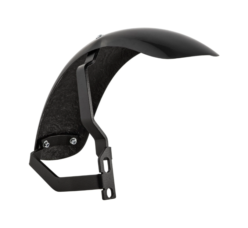 Kotflügel 2.0 Garelli Race EVO II für Vespa PX 80-200ccm, GFK schwarz, Halter schwarz