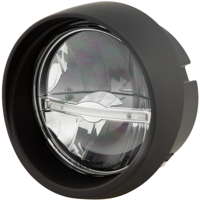 Scheinwerfer LED für Vespa Primavera 50-150ccm 2T/​4T (-'18), schwarz matt