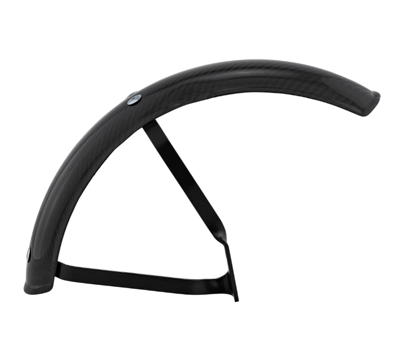 Kotflügel Garelli EVO II für Vespa PX 80-200ccm, Carbon, Halter schwarz