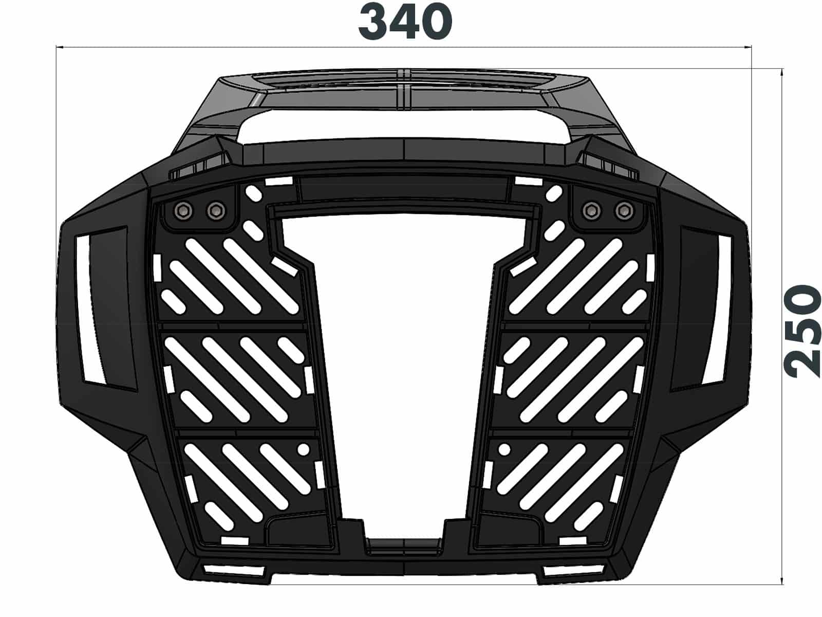 Alurack Topcaseträger schwarz für Honda X-ADV (25- ) Hepco & Becker