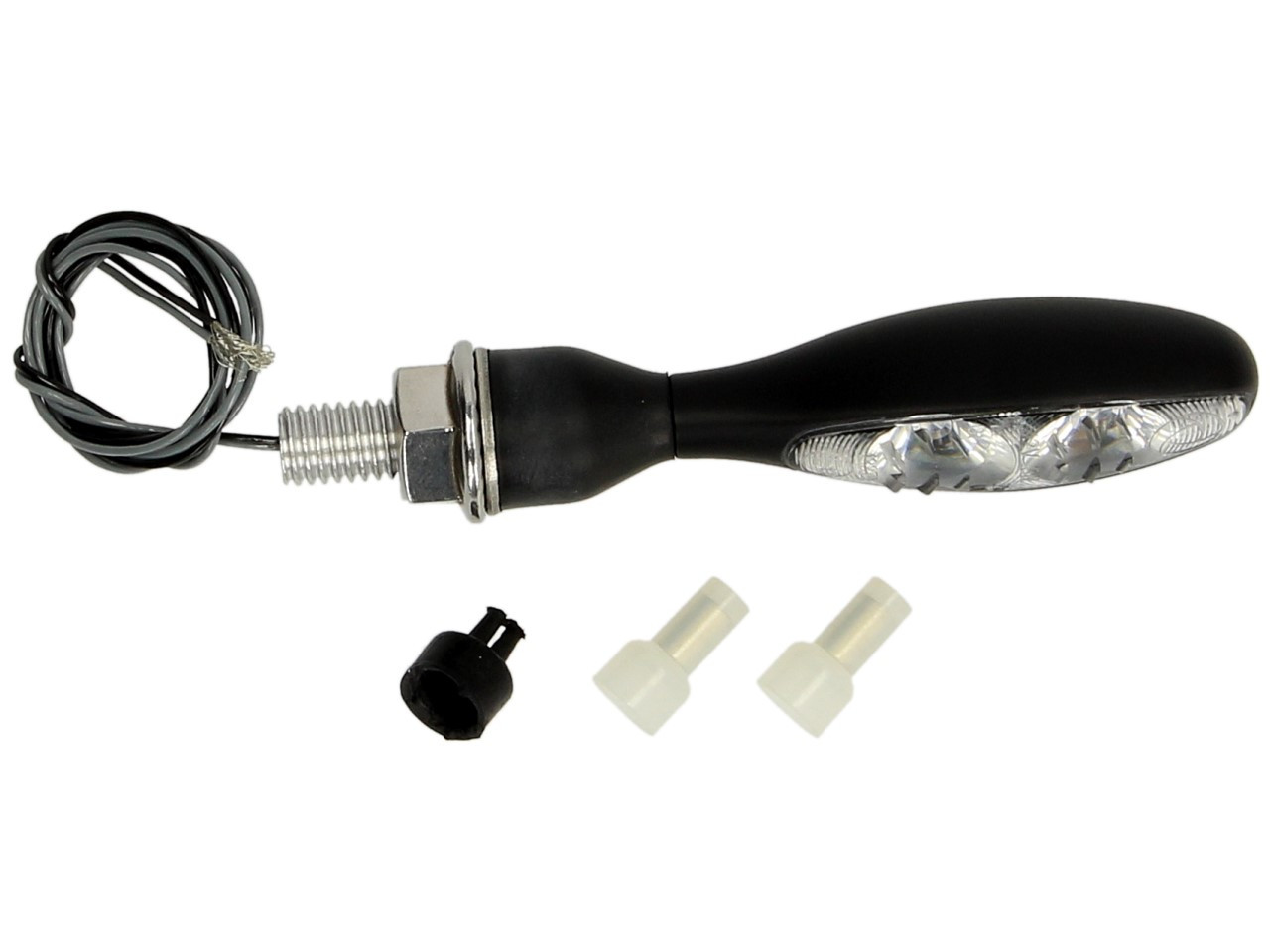 Kellermann Blinker, Micro 1000 Extreme, Stahl, LED, V/H,  L/R, 12 V, schwarz seidenmatt, M8x20