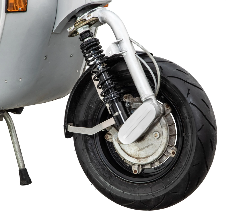 Kotflügel 2.0 Garelli Race EVO II für Vespa PX 80-200ccm, Carbon klar, Halter Edelstahl