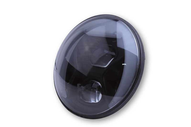 HIGHSIDER pro 7 Zoll Scheinwerfereinsatz Typ 8 LED Schwarz E-Geprüft (1Stck)