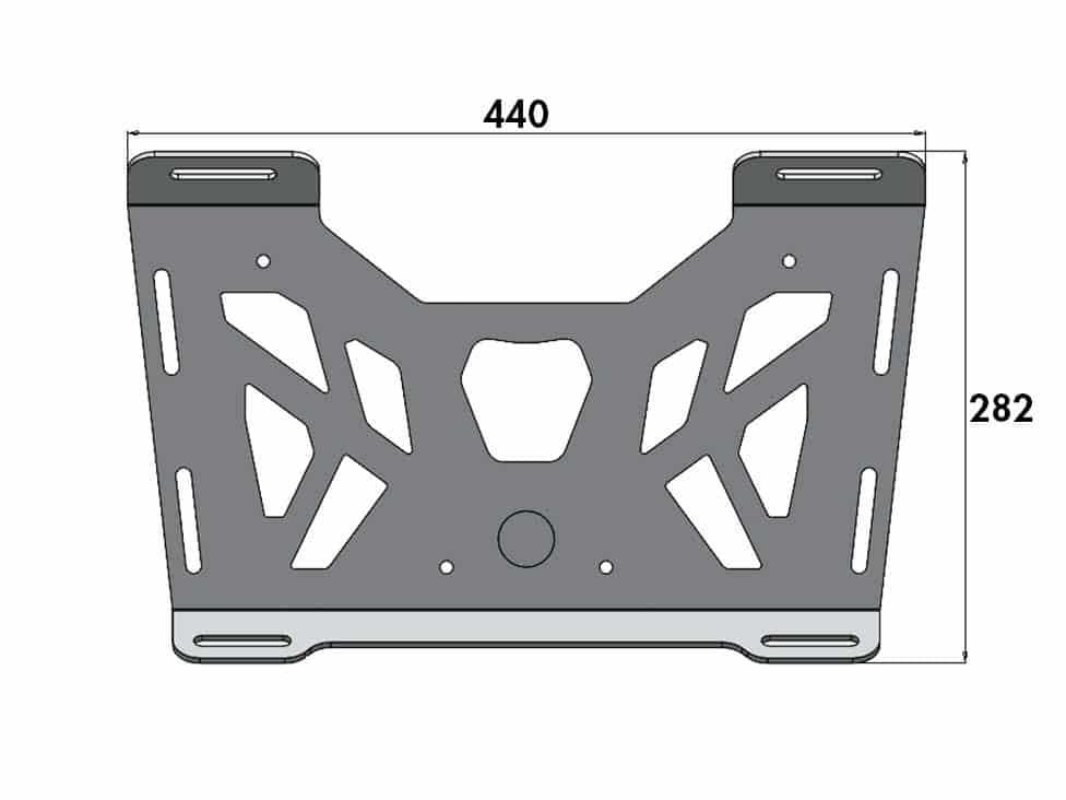 Gepäckbrückenverbreiterung anthrazit für BMW R 1200 GS LC (13-18) Hepco & Becker