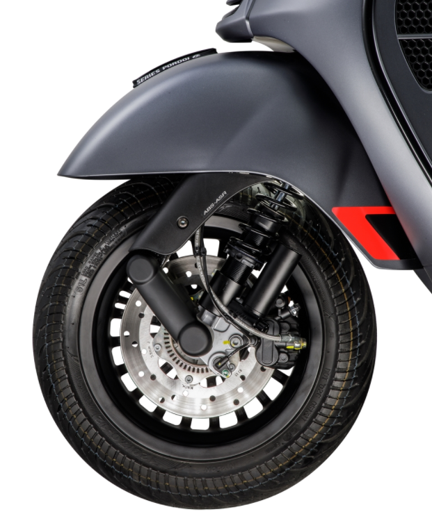Stoßdämpfer vorne für Vespa GTS/​GTS Super/​GTV/​GT 60/​GT/​GT L 125-300ccm, schwarz matt