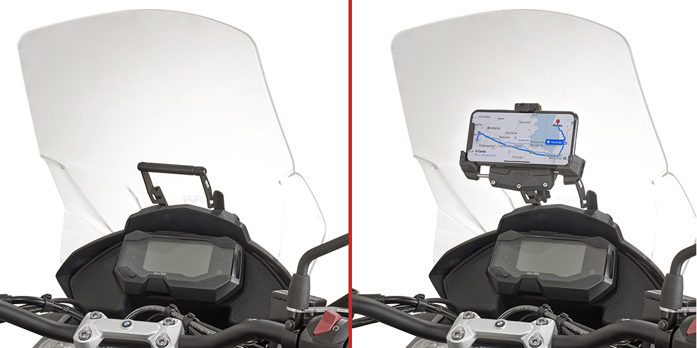 Halterung zur Montage am Windschild für Navigation / Smartphone Halter für BMW G 310 GS (BJ. 17-) Or