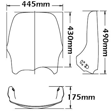 Windschutzscheibe "Air Flow" für BMW R 1150 GS (00-03), klar