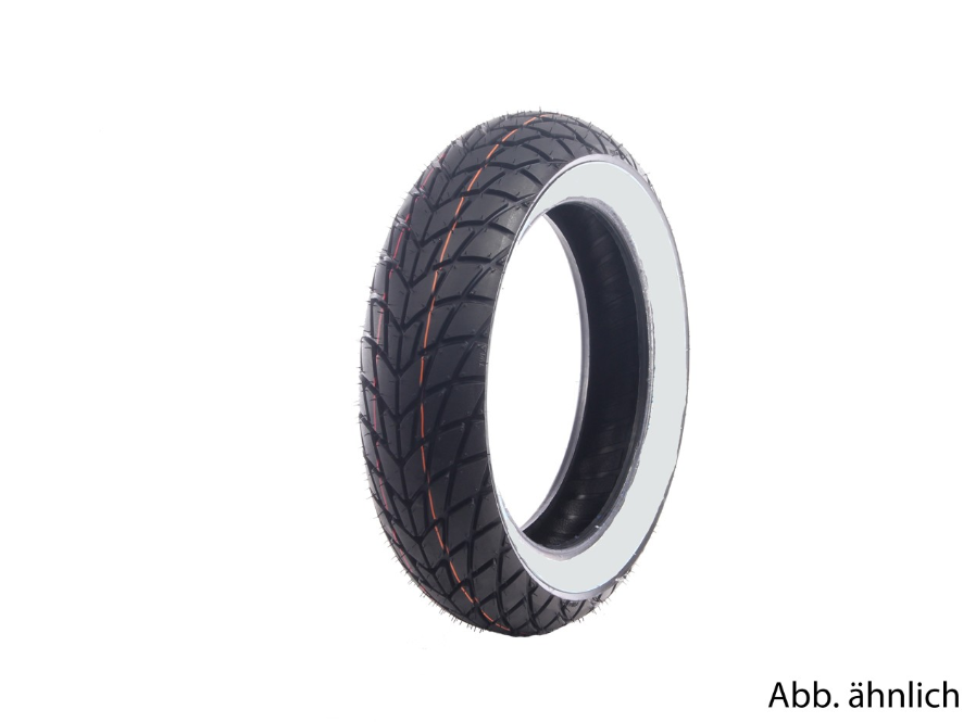 Mitas Reifen 120/70-11, 56L, TL, verstärkt, Weißwandreifen, MC20, hinten