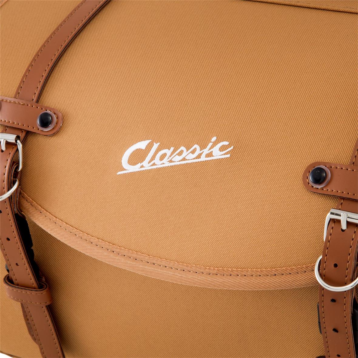 Tasche "Classic" groß für Gepäckträger für Vespa - braun, nylon
