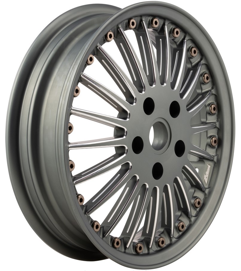 Felge Sport Classic vorne/hinten für Vespa GTS/​GTS Super/​GTV/​GT/​946 125-300ccm, grau matt