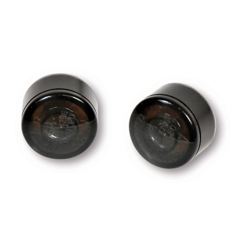HIGHSIDER Pro Apollo LED Blinker-Modul Gehäuse Schwarz / Linse Rauchgrau (Paar), Vorn & Hinten