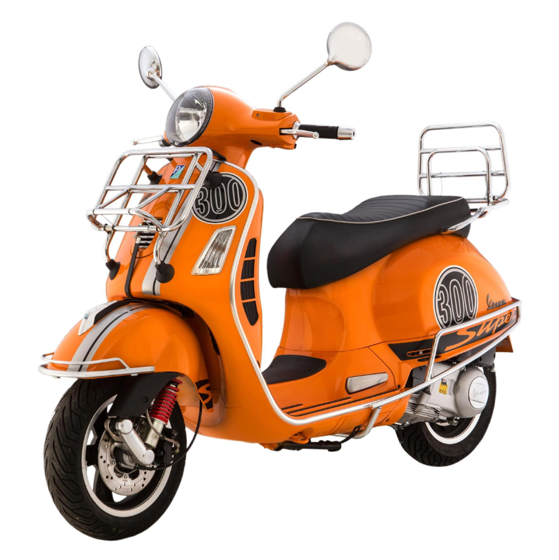 Sturzbügel Seitenhaube hinten für Vespa GTS /​GTS Super /GTV /​GT 60, 125-300ccm, chrom
