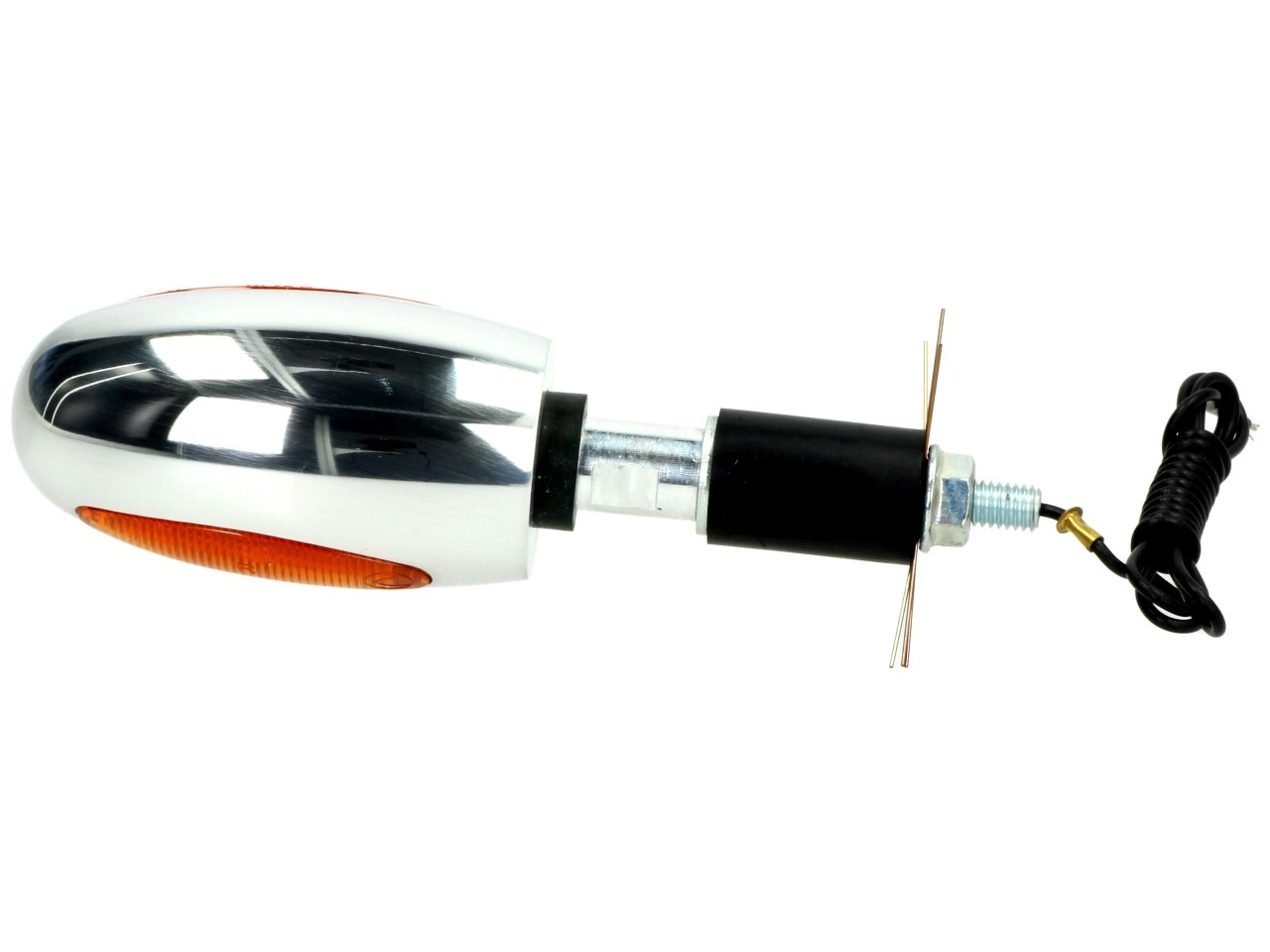 Kellermann Blinker, BL 1000 yellow, Aluminium, Halogen, VR/VL, 12 V, 21 W, chrom poliert, glänzend