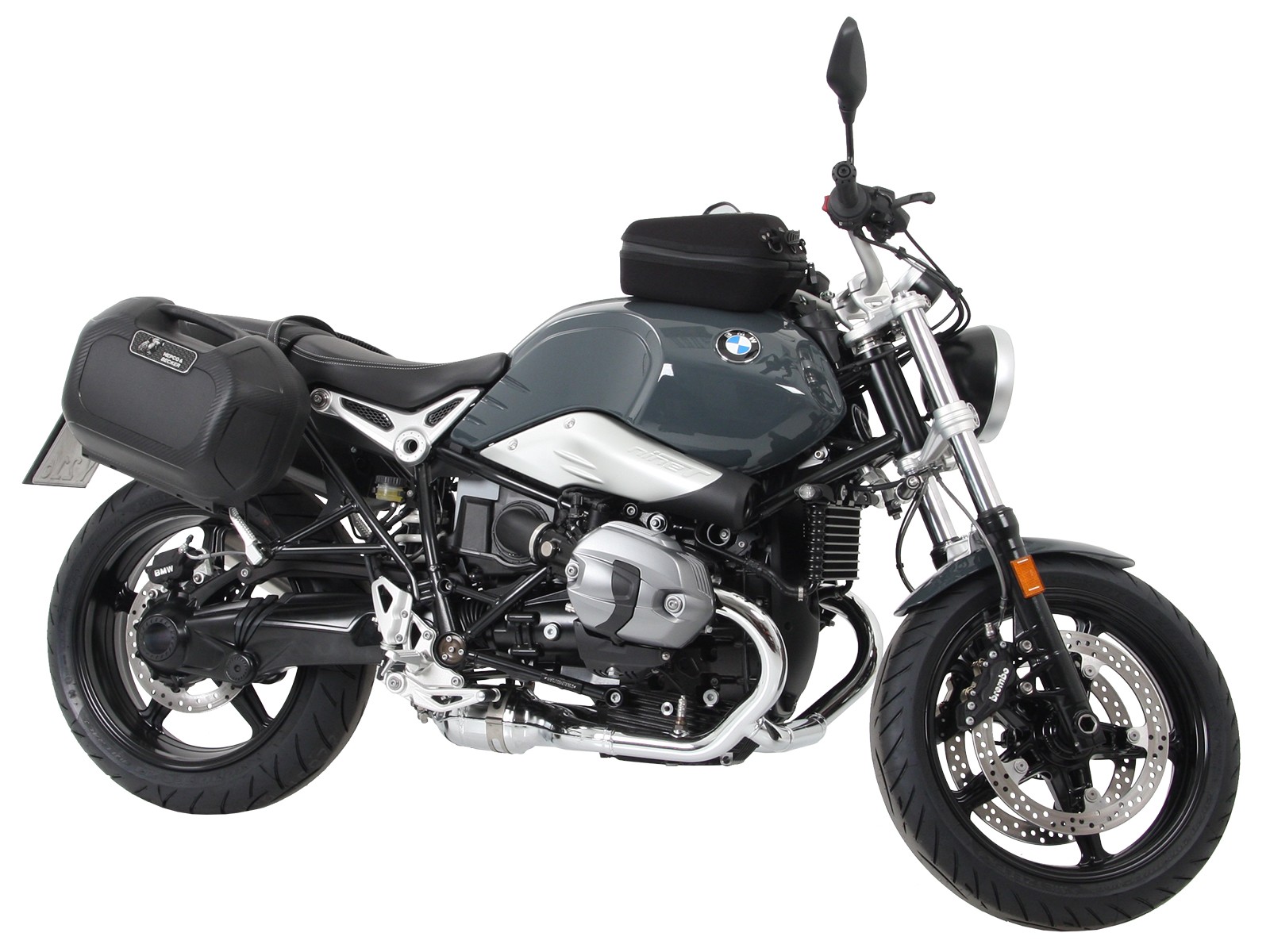 C-Bow Seitenträger schwarz für BMW R nineT Pure (17-23) Hepco & Becker