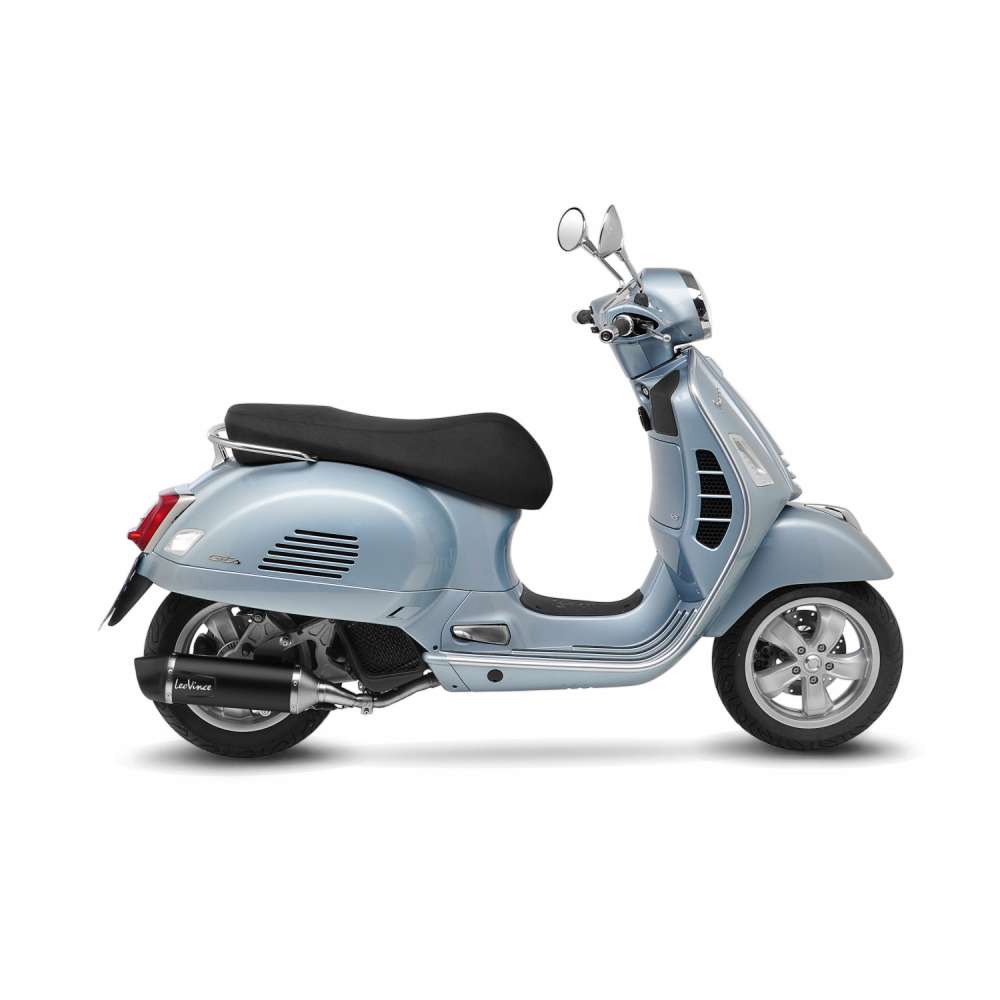 LeoVince Auspuffanlage SBK Nero für Vespa GTS 125 /Super, schwarz, slip on, E-Gutachten, Euro5