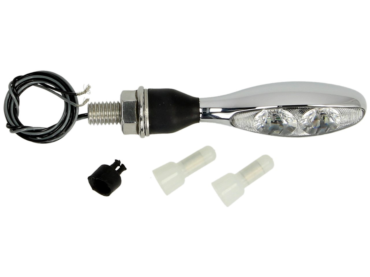 Kellermann Blinker, Micro 1000 Extreme, Stahl, LED, V/H,  L/R, 12 V, chrom glänzend, M8x20