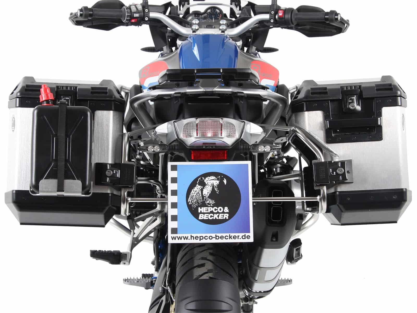 Kofferträgerset Cutout Träger inkl. Kofferset Xplorer Cutout silber für BMW R 1250 GS Adventure
