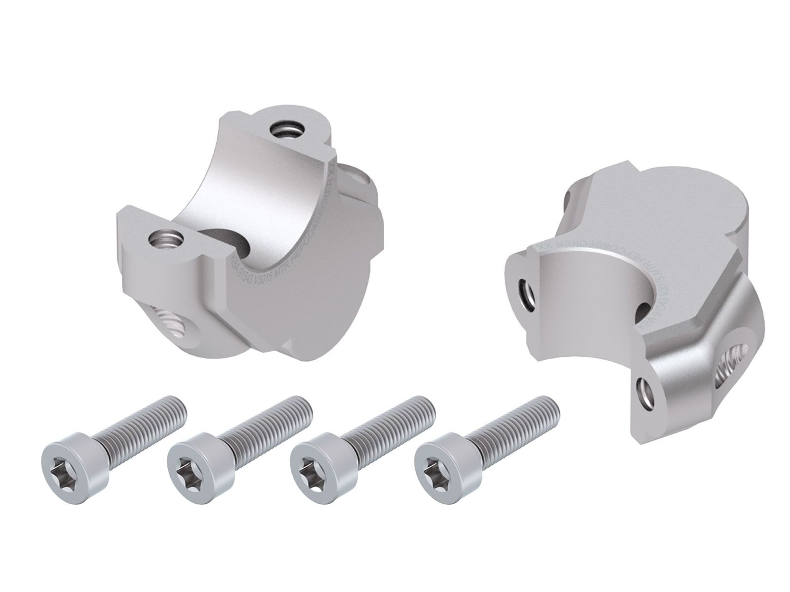 Lenkererhöhung H=30 mm mit Versatz 15 mm zurück silber für BMW R 1200 GS Adventure (06-08)