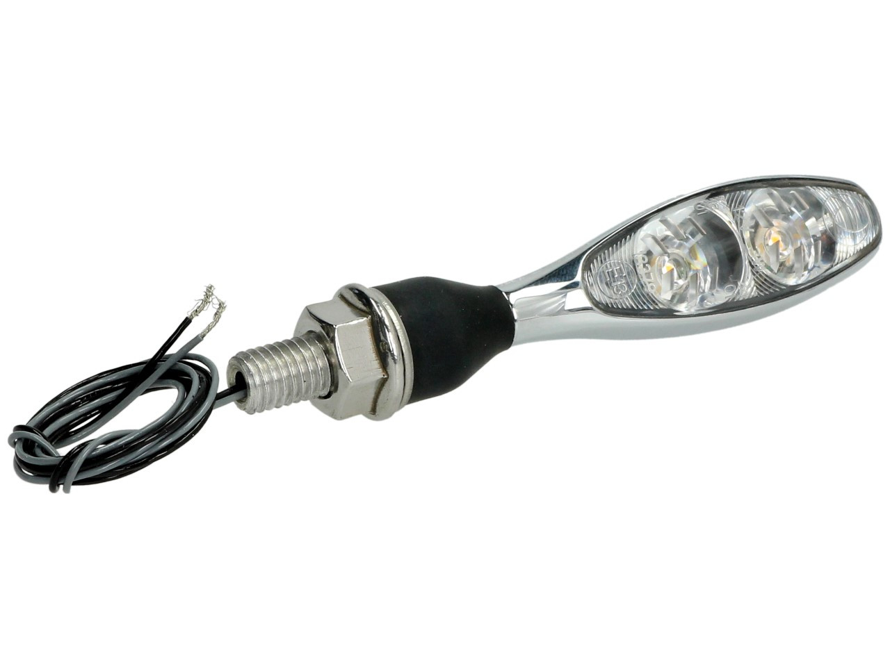 Kellermann Blinker, Micro 1000 Extreme, Stahl, LED, V/H,  L/R, 12 V, chrom glänzend, M8x20