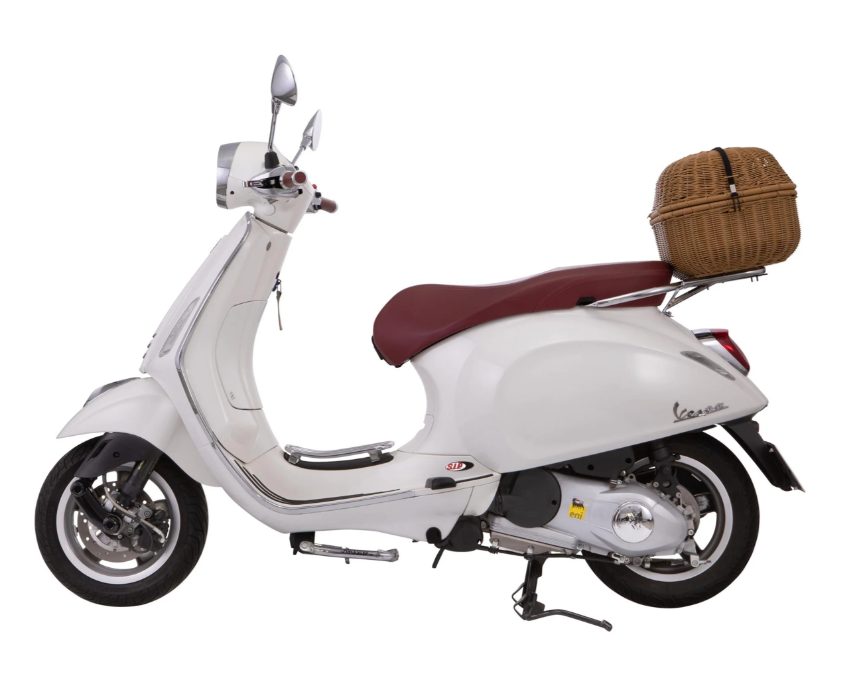 Gepäckkorb Kit "Classic" mit Gepäckbrücke für Vespa LX/​LXV/S 50-150ccm, braun