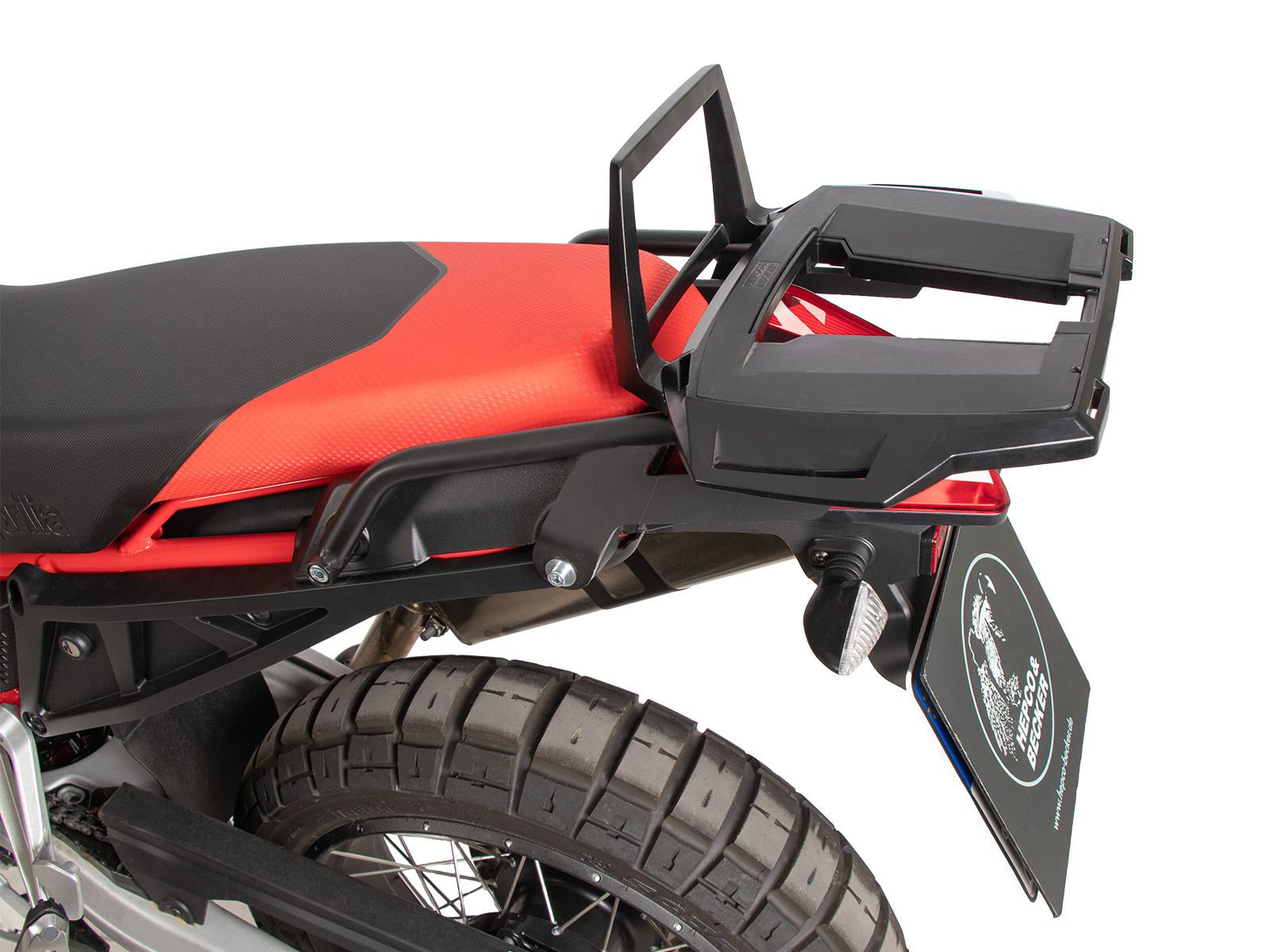 Alurack Topcase-Träger schwarz für Aprilia Tuareg 660 (25-) Hepco & Becker