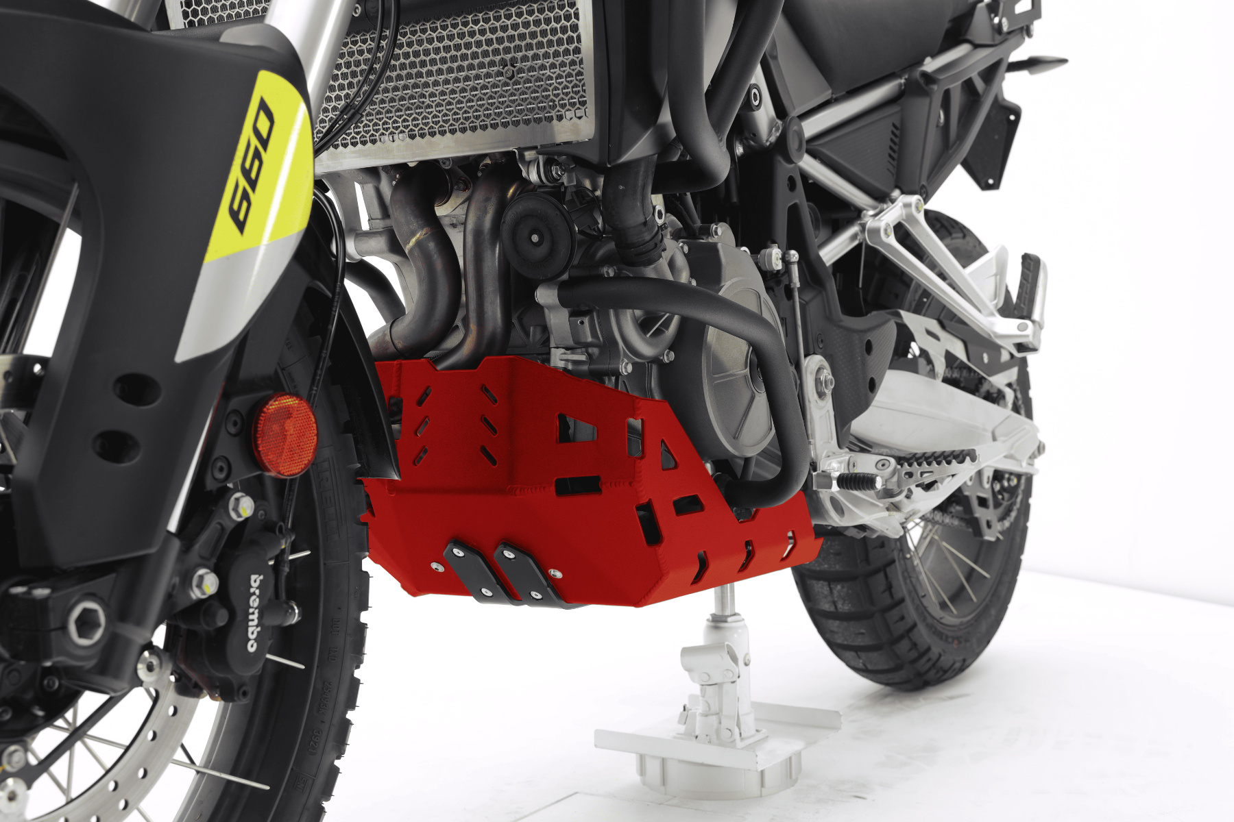 Aluminium-Motorschutz rot für Aprilia Tuareg 660