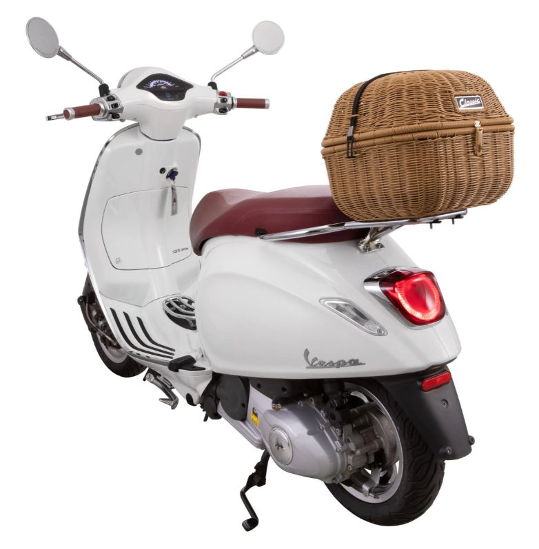 Gepäckkorb Kit "Classic" mit Gepäckbrücke für Vespa LX/​LXV/S 50-150ccm, braun