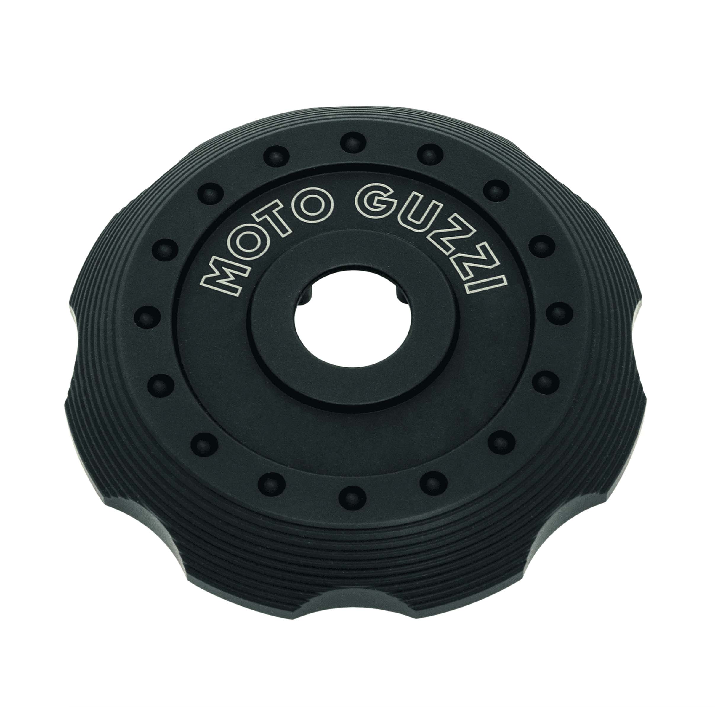 Abdeckung für Tankdeckel, schwarz Aluminium für Moto Guzzi V7 III / V7 850
