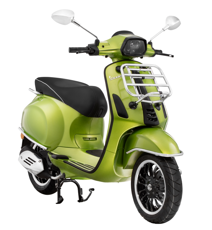 Gepäckträger vorne für Vespa Primavera /​Sprint /​Elettrica 50-150ccm, klappbar, chrom