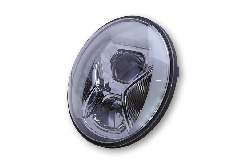 HIGHSIDER pro 7 Zoll Scheinwerfereinsatz Typ 8 LED Chrom E-Geprüft (1Stck)