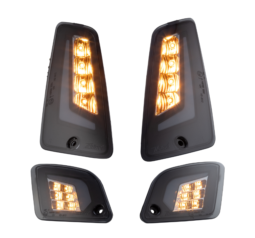 Blinker Kit ZELIONI vorne & hinten für Vespa GTS/​GTS Super/​GTV 125-300ccm, getönt