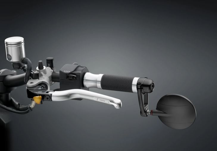 Lenkerendenspiegel RIZOMA "SPY-ARM" links oder rechts für Vespa, schwarz eloxiert