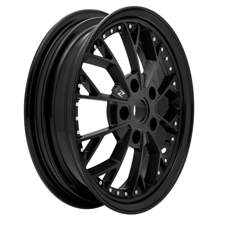 Felge Comb 2 vorne/hinten 12" für Vespa GTS/​GTS Super/​GTV/GT/946 125-300ccm, schwarz glänzend