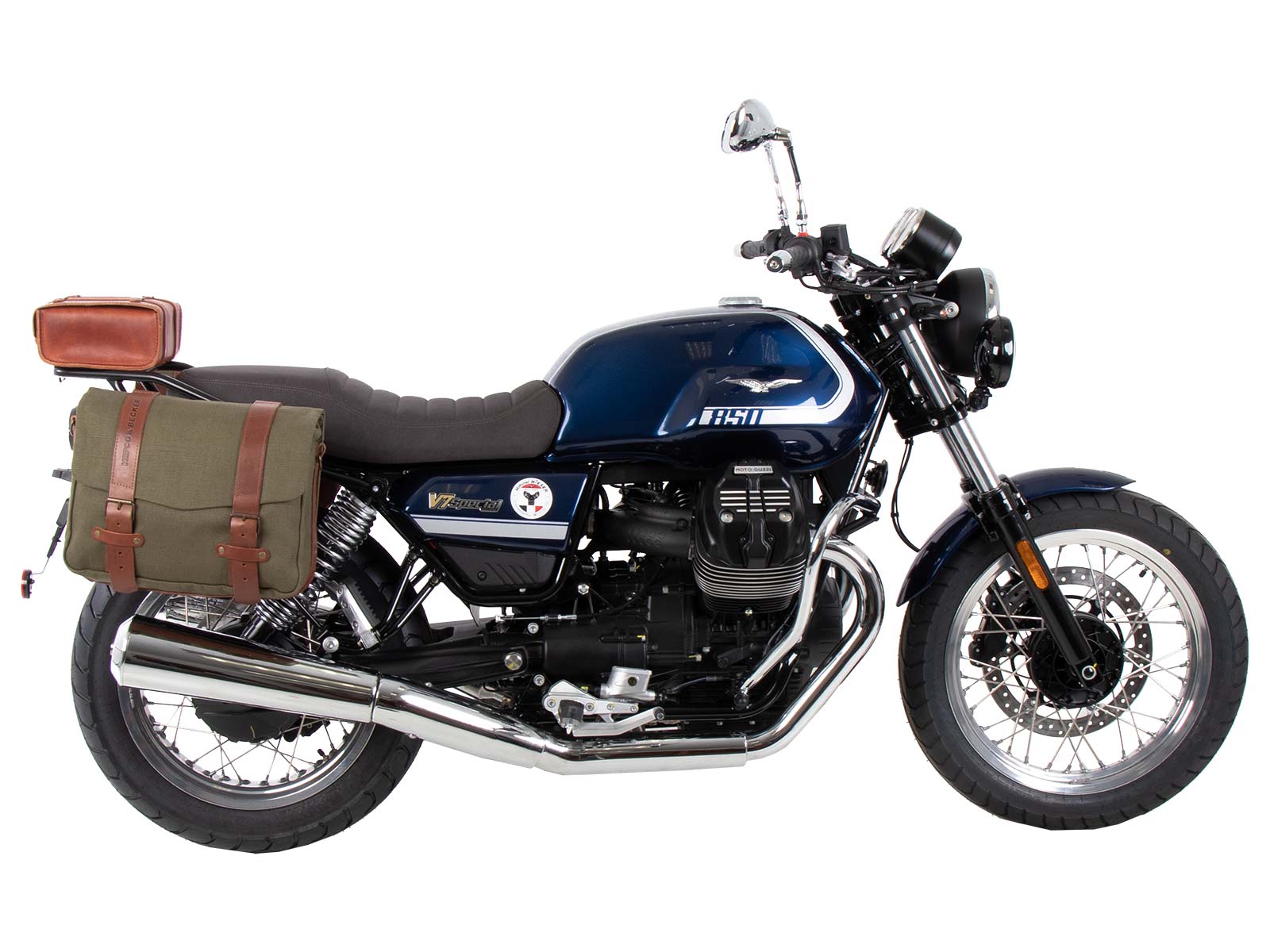 C-Bow Seitenträger chrom für Moto Guzzi V7 850 Special/Stone/Centenario (21-24) Hepco & Becker