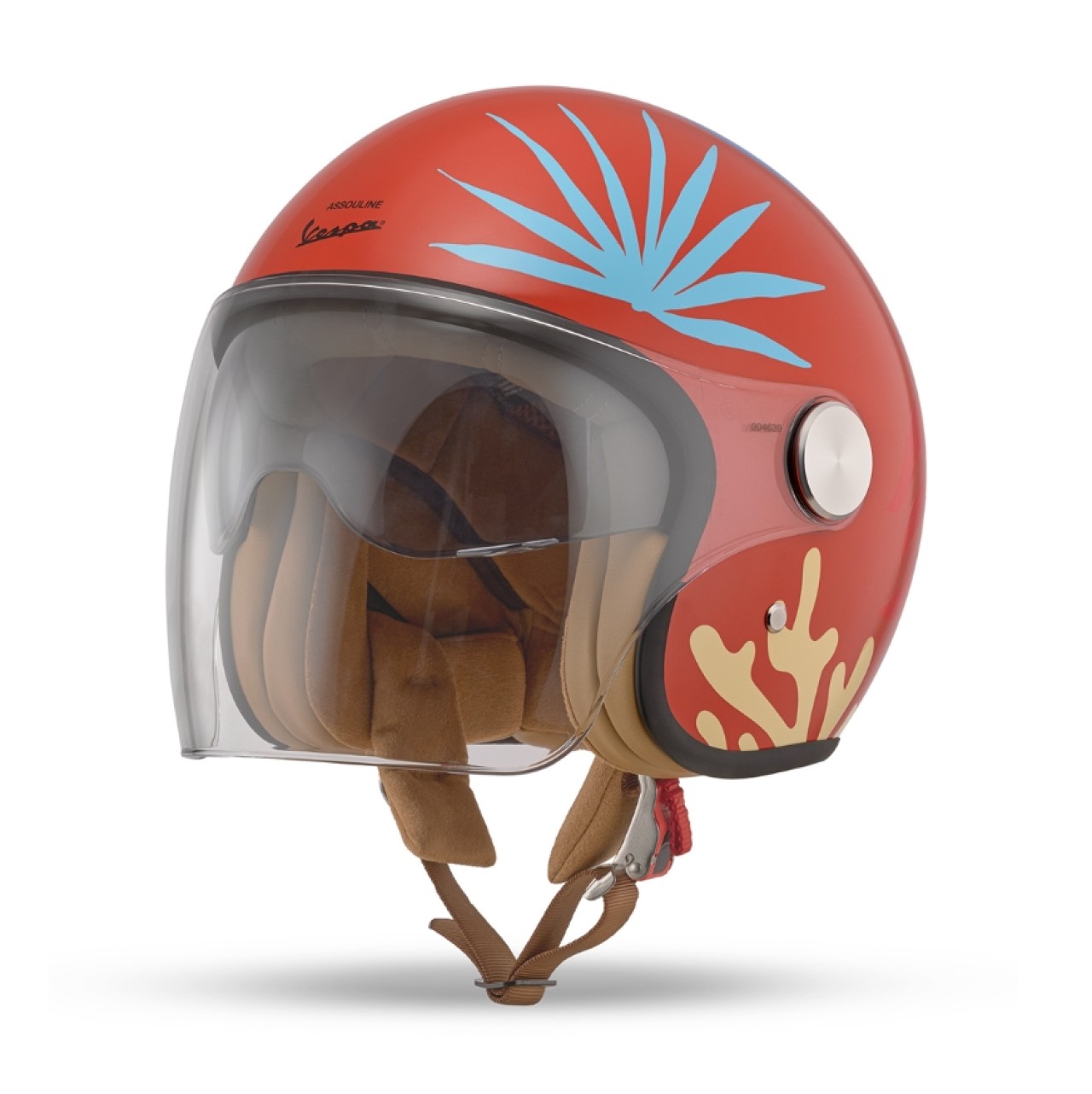 Vespa Jethelm Assouline 80th rot glänzend