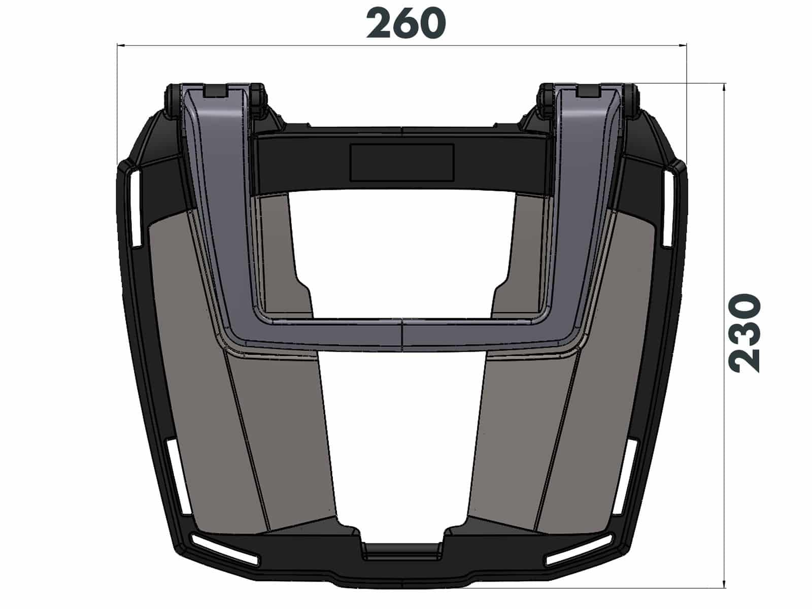 Easyrack Topcaseträger schwarz für Honda NC 750 Integra /DCT (14-15) Hepco & Becker