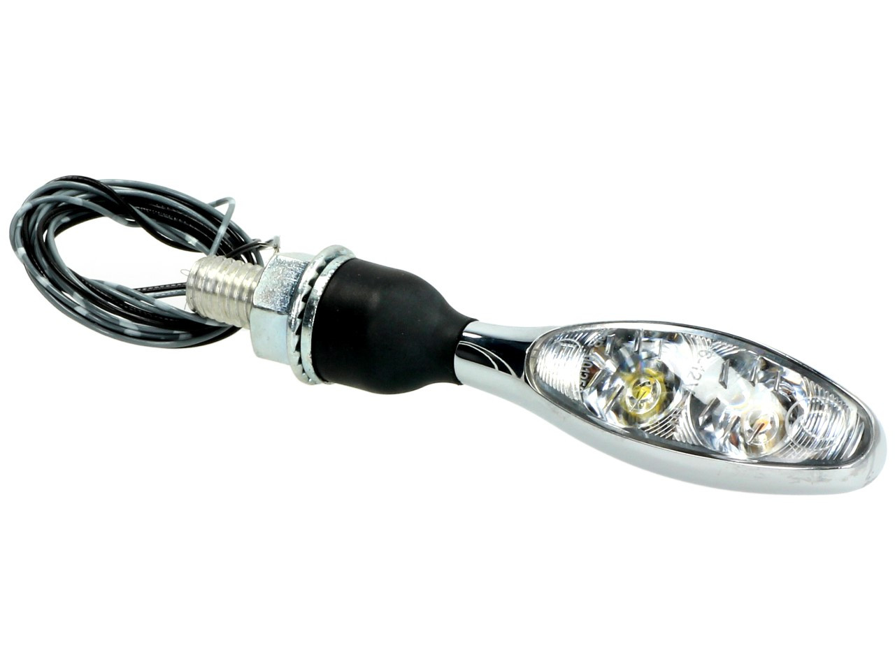 Kellermann Blinker mit Positionslicht, Micro 1000 PL, Stahl, LED, VL/VR, 12 V, chrom glänzend, M8x20