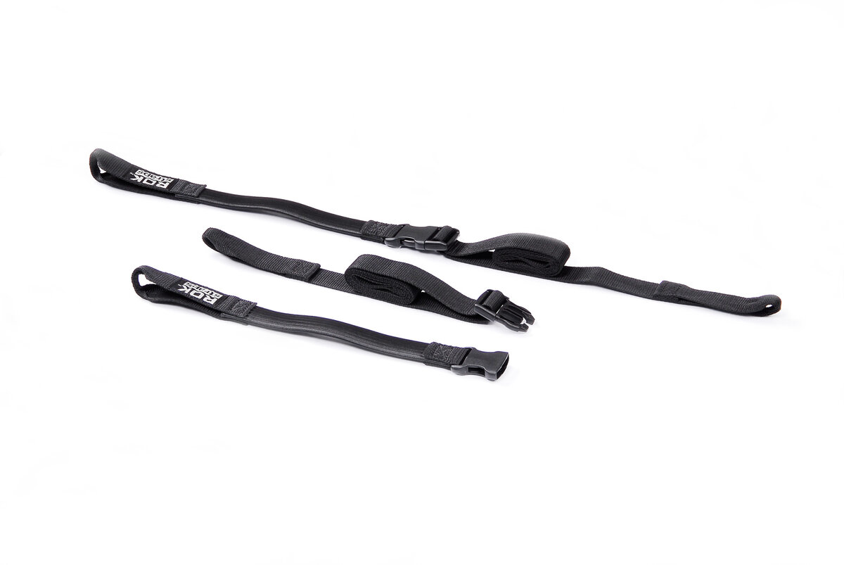 ROK Straps 2 verstellbare Spanngurte schwarz 500-1500 mm