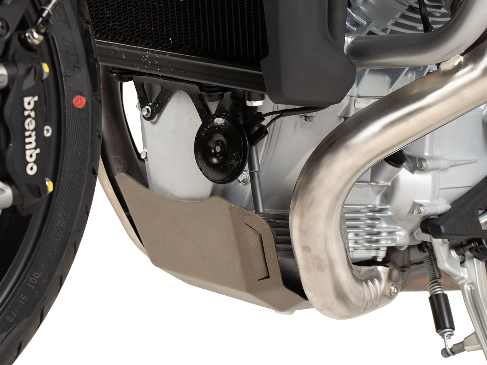 Bugspoiler Eloxal Titan für Moto Guzzi V100 Mandello /S Hepco & Becker