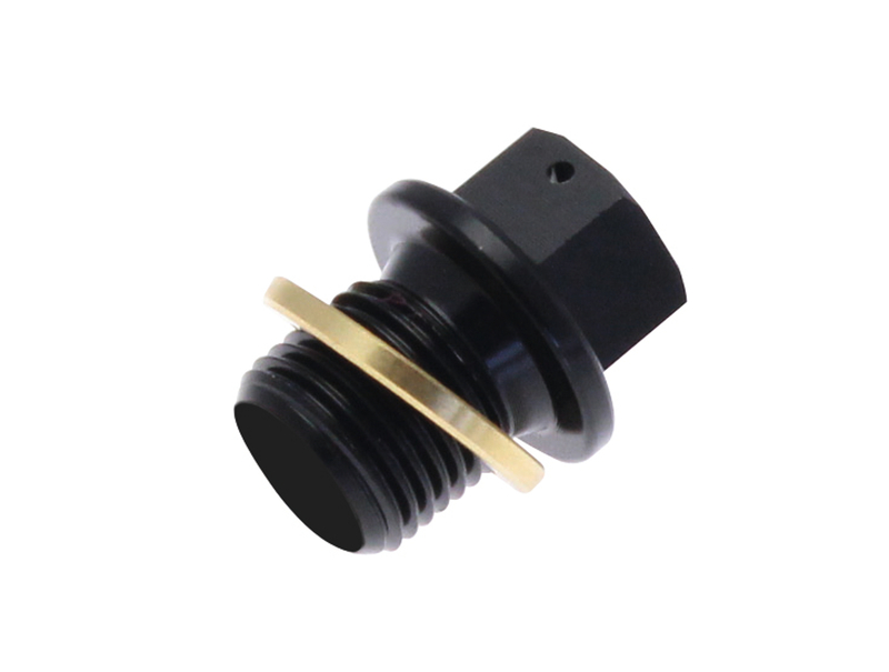 Tecnium Ablassschraube - Aluminium schwarz M14x1,25x13,5