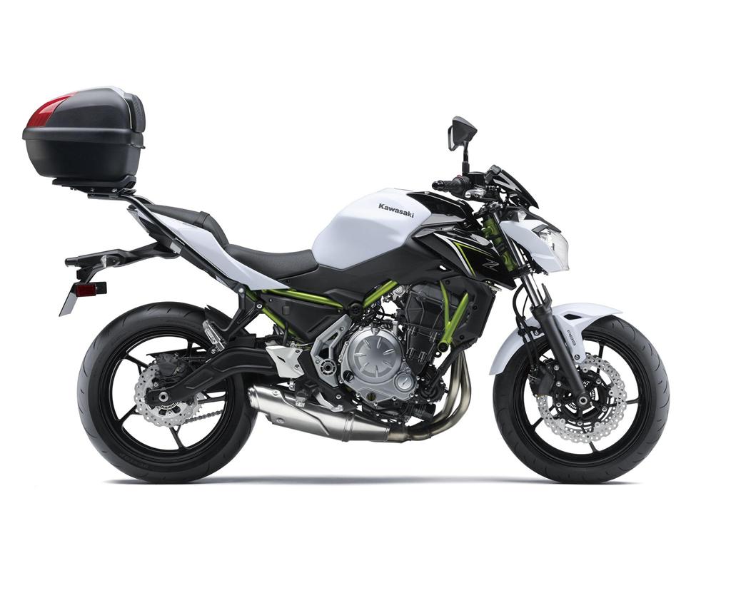 Abdeckung für Topcase 30L "725" Metallic Flat Raw Titanium Z650 2017 Original Kawasaki