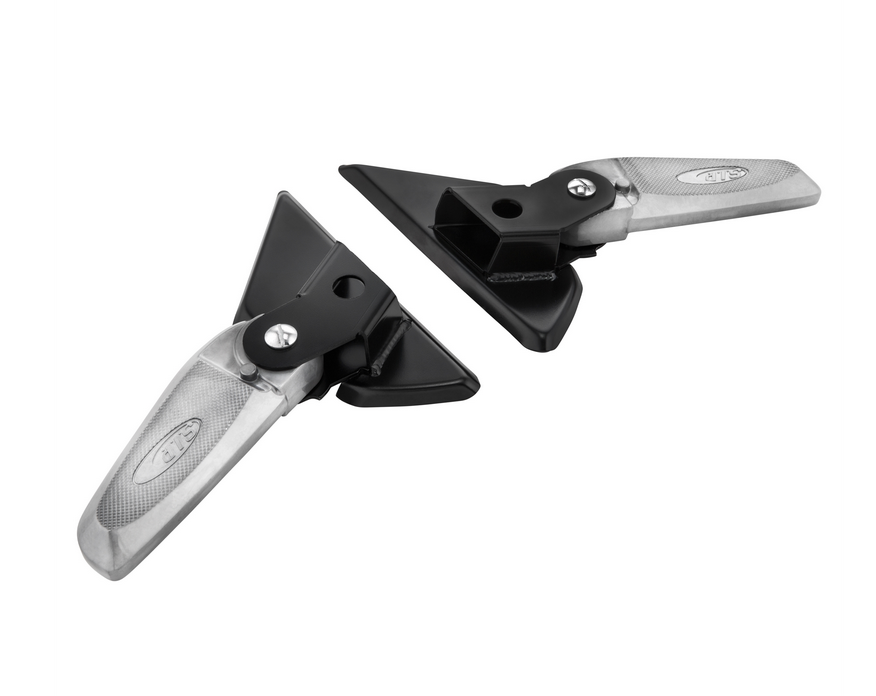 Fußrasten rechts und links für Vespa LX /​LXV /​S 50-150ccm, schwarz/silber
