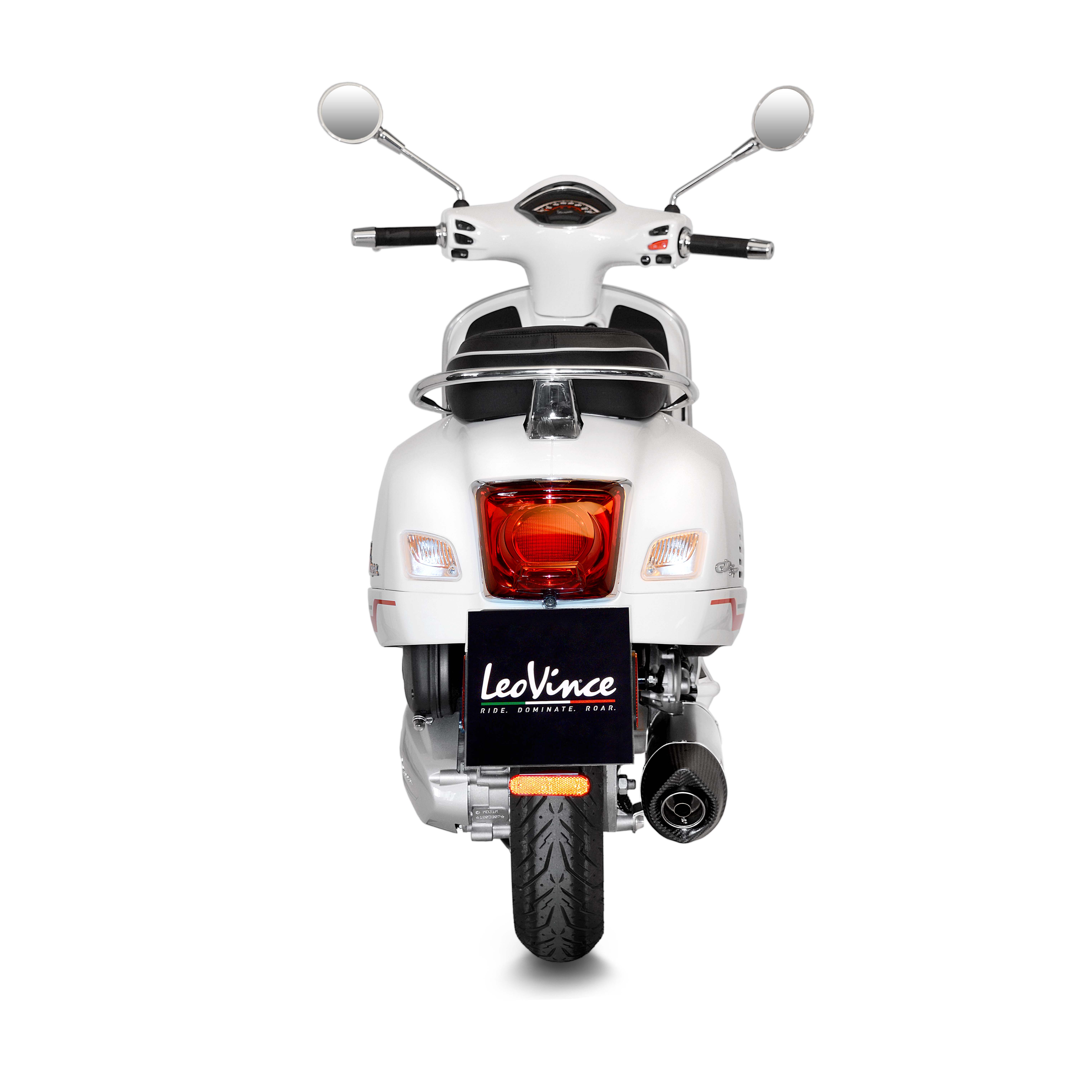LeoVince Auspuffanlage LV One Evo, Edelstahl, silber, Komplettanlage, für Vespa 300 GTS Euro 5